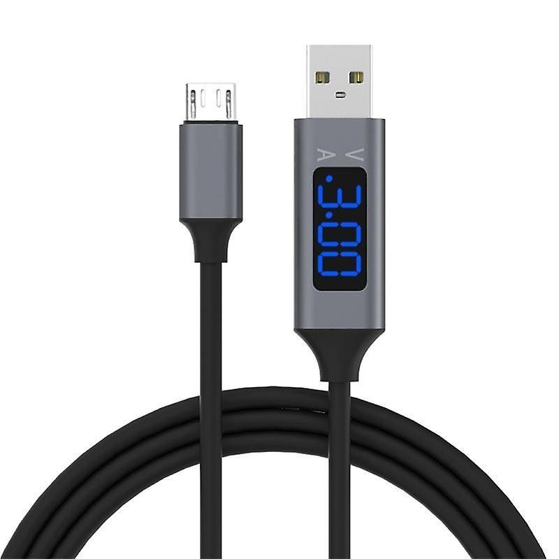 電流・電圧 ディスプレイ付  USB充電ケーブル MicroUSB リアルタイム デジタル表示
