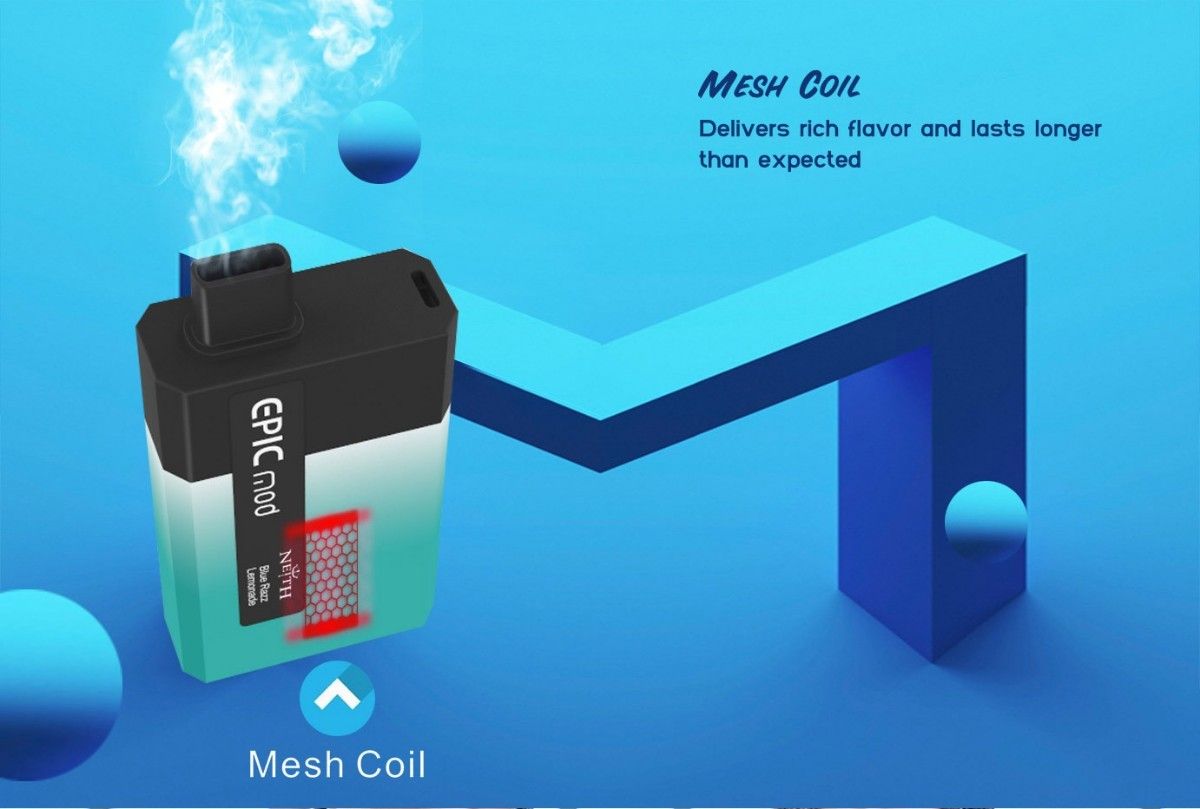 5500パフ NEITH EPIC MOD 14ml 650mAh Type-C充電 使い捨てベイプ ピンクレモネード