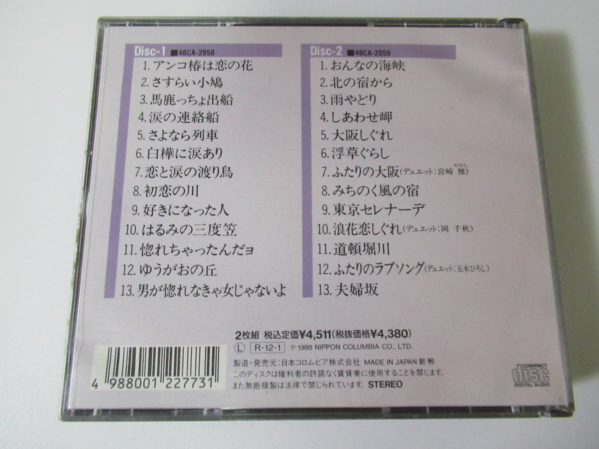 CD/都はるみ/ヒット曲集/宮崎雅/岡千秋/五木ひろし/2枚組/26曲/中古品/_画像2