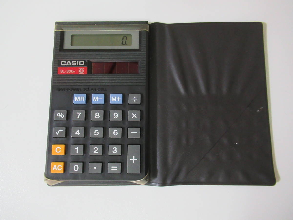  calculator / notebook type / solar / retro / Showa era / Casio /CASIO/SL-300H/ junk treatment / storage goods / secondhand goods /