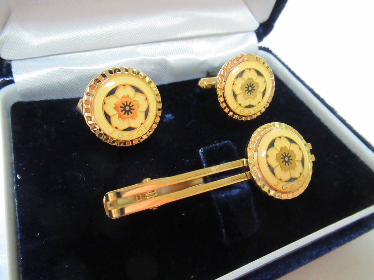カフスボタン/ネクタイピン/3点セット/防衛庁/陸上自衛隊/陸上 カフスボタン/ネクタイピン/3点セット/防衛庁/陸上自衛隊/陸上