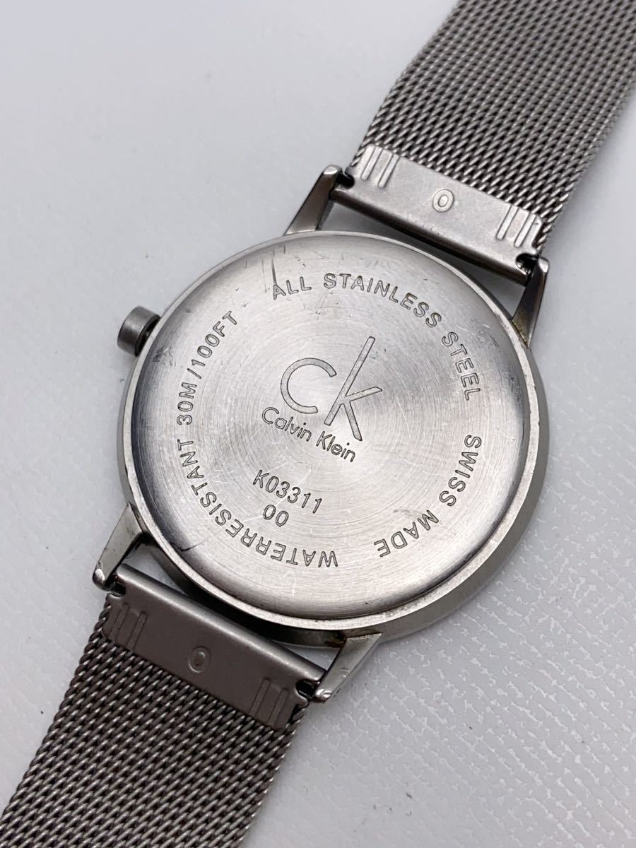 T913 カルバンクライン Calvin Klein クォーツ 腕時計　K03311 不動_画像8