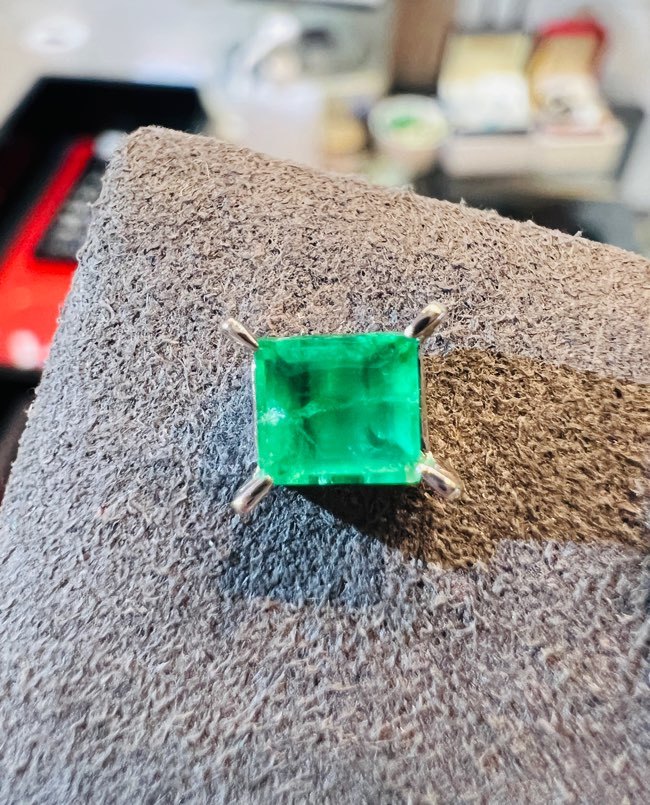 ★エメラルド★EMERALD★Pt900★ピアス　1.5g 0.48/0.48ct_画像5