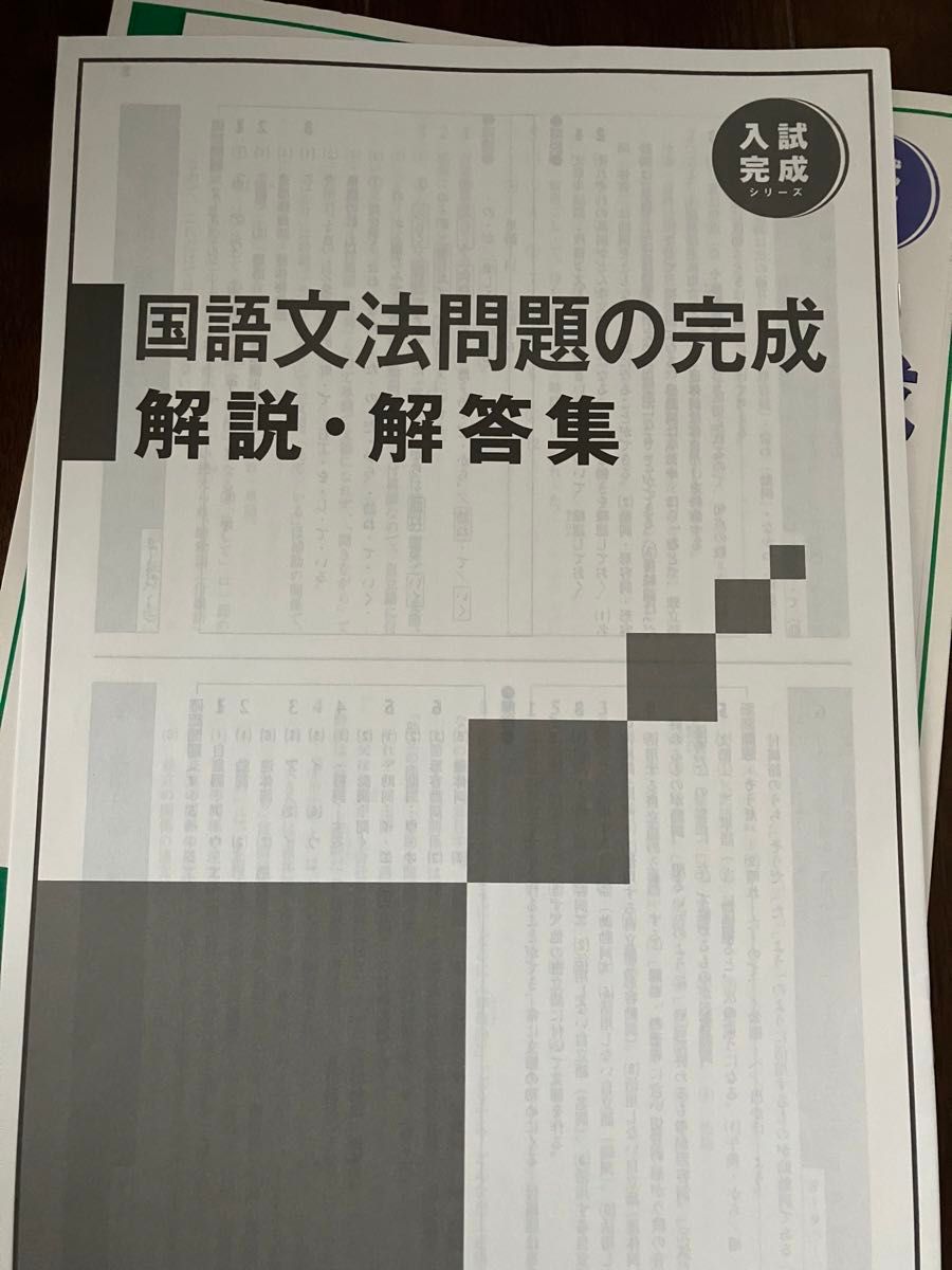 入試完成シリーズ　国語文法問題の完成　実験形式で頻出パターンを演習する　国語　過去問