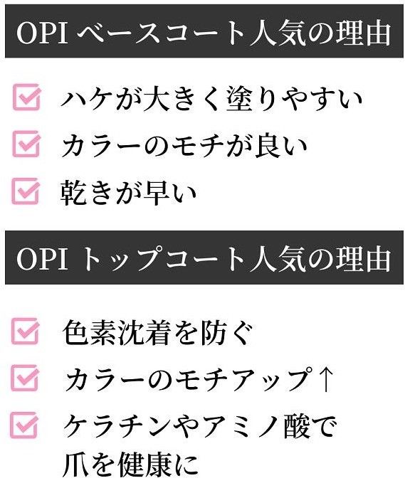 [新品] OPI ベースコート & トップコート　2本セット オーピーアイ トップコート