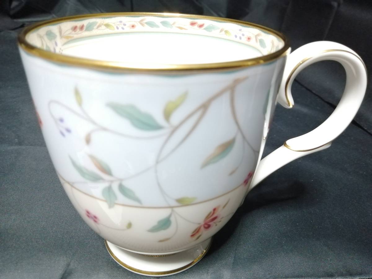 未使用◇自宅保管 ノリタケ 花更紗 マグカップ ブルー Noritake Hanasarasa_画像2