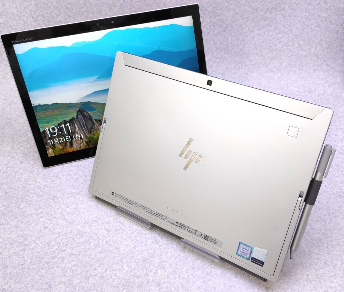 ハイスペックWindowsタブレットPC HP Elite x2 1013 G3 ペン＆キーボード完備 Windows10Pro64Bit 第八世代Core i5 8250U搭載 docomo_画像2