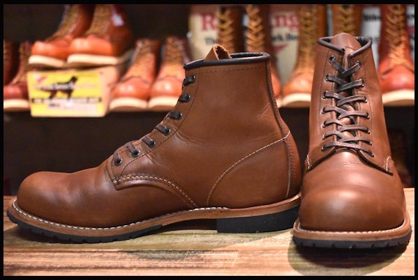 【8.5D 美品 17年】レッドウィング 9161 TYPE-B ブラウン 茶 ブーマー ビブラム ベックマン ブーツ 9416 9413 redwing HOPESMORE