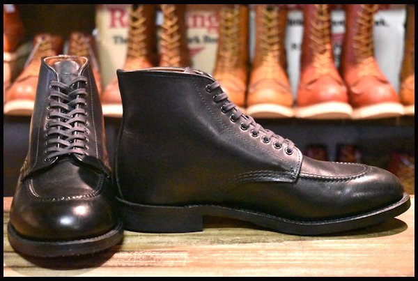 【9D 美品 15年】レッドウィング 9090 ジラード 黒 ブラック フェザーストーン モックトゥ レースアップ ブーツ redwing HOPESMORE_画像2