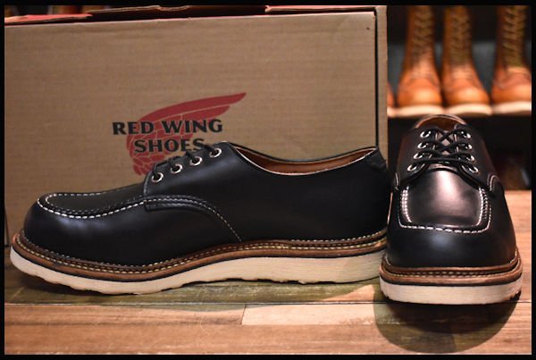 【10D 箱付 美品 17年】レッドウィング 8106 オックスフォード 黒 ブラッククローム モックトゥ ローカット ブーツ redwing HOPESMORE_画像1