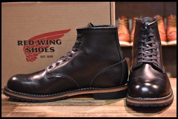 【8D 箱付 美品 19年】レッドウィング 9414 ベックマン 黒 ブラック フェザーストーン プレーントゥ ブーツ 9014 redwing HOPESMORE_画像1