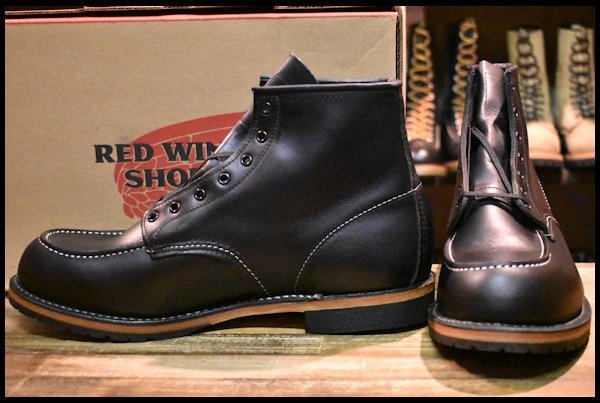 [12D box attaching unused 10 year ] Red Wing 9015 Beck man black black feather Stone moktu braided up boots redwing HOPESMORE