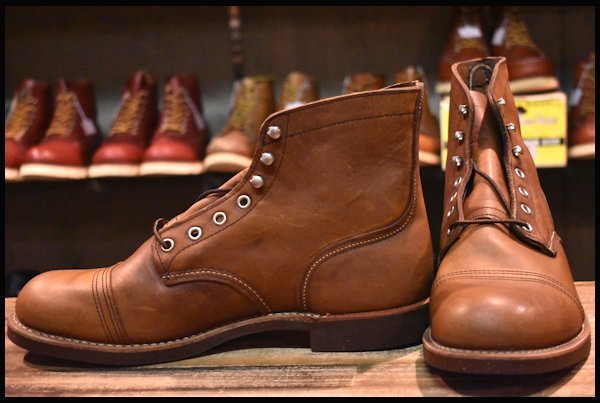 【10D 未使用 10年】レッドウィング 8111 アイアンレンジ 茶 アンバー ハーネス キャップトゥ 編み上げ ブーツ redwing HOPESMORE