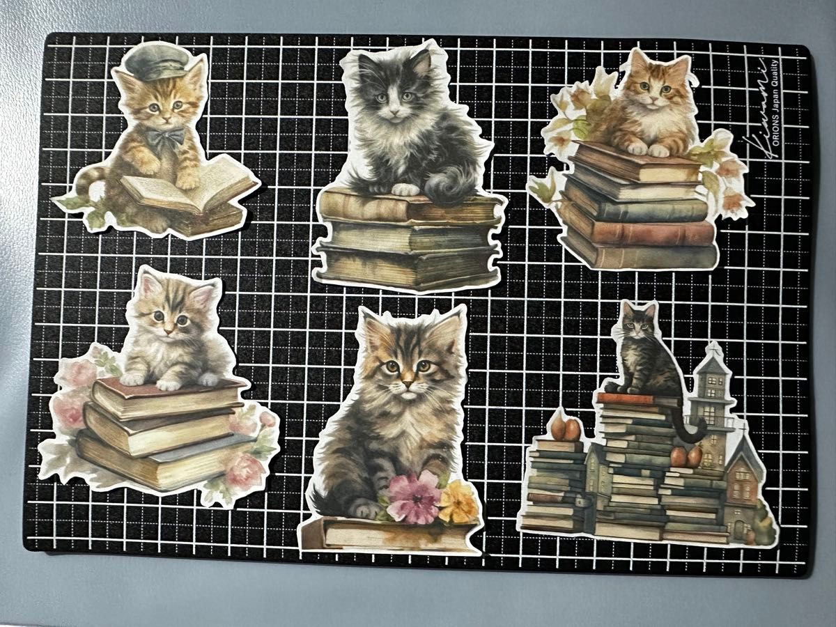 Book Cats シール15枚