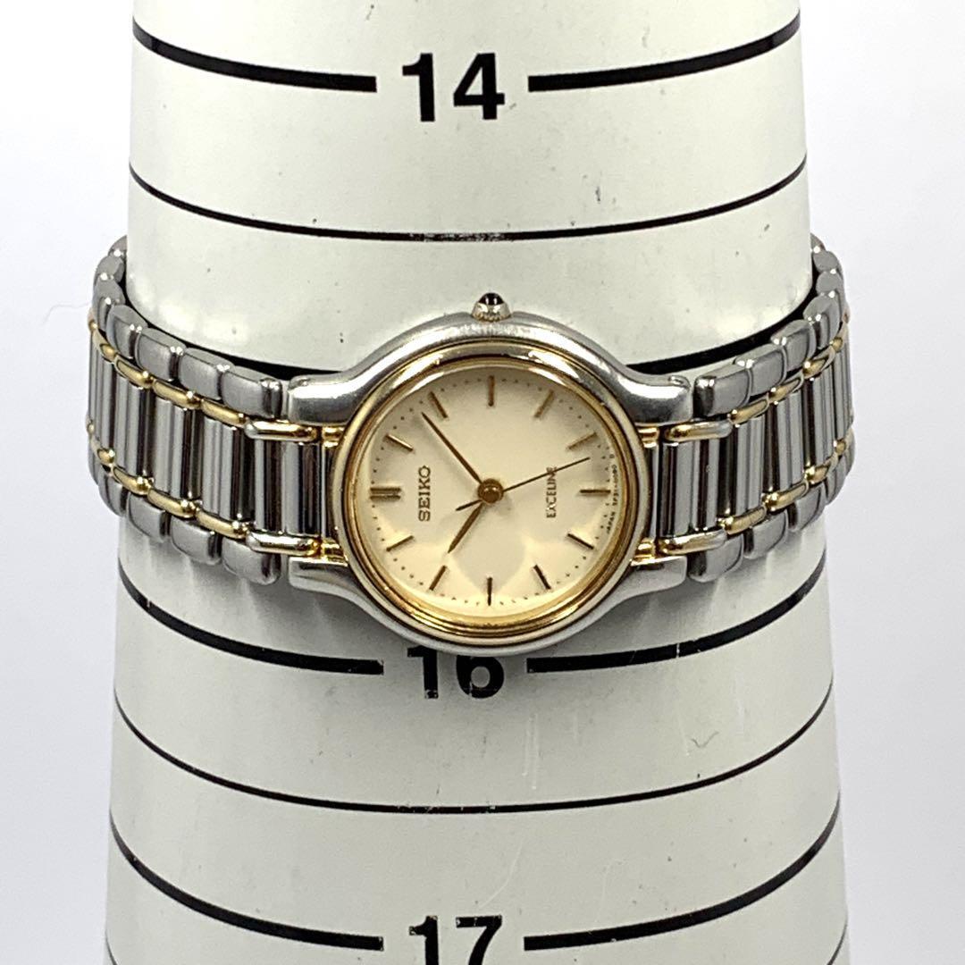913 SEIKO EXCELINE セイコー エクセリーヌ レディース 腕時計 新品電池交換済 クオーツ式 人気 希少 ビンテージ レトロ アンティークの画像6