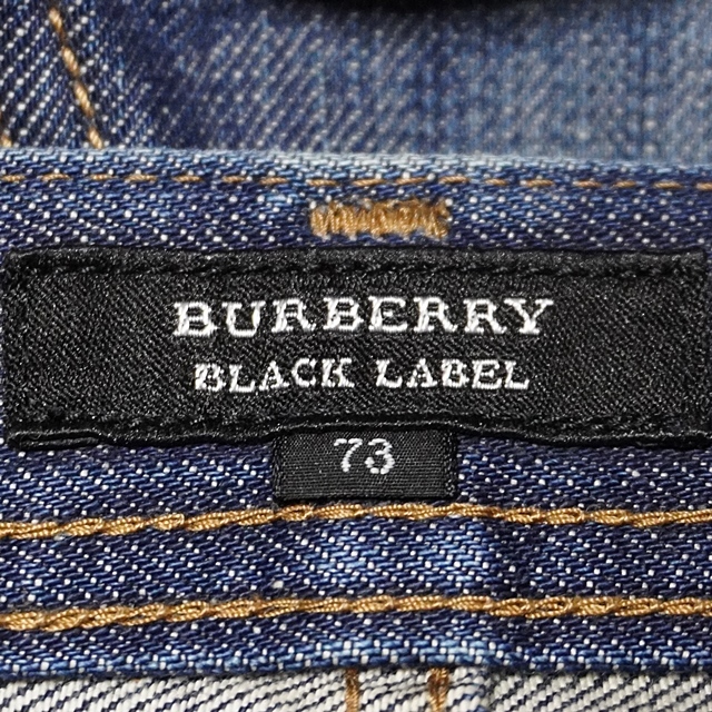 即決★BURBERRY BLACK LABEL★メンズ73≒78㎝ ストレートデニム バーバリーブラックレーベル 廃番 インディゴ アメカジ ジーンズ 三陽商会_画像8