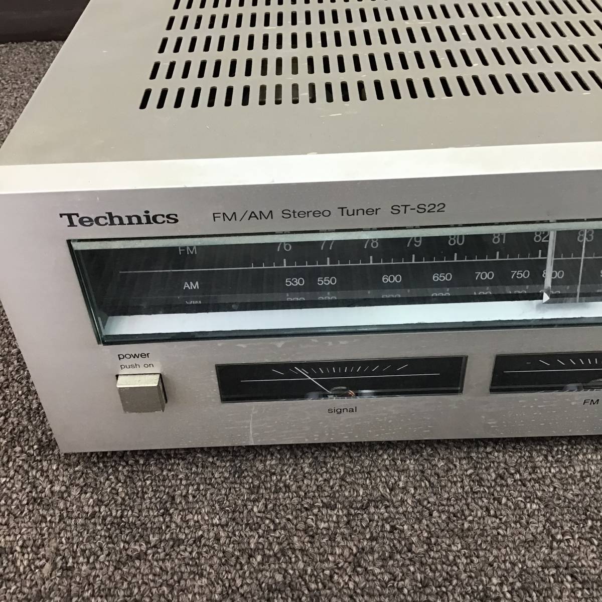 Technics テクニクス ST-S22 FM/AM Stereo Tuner チューナー 通電確認済み 動作未確認 現状品_画像2