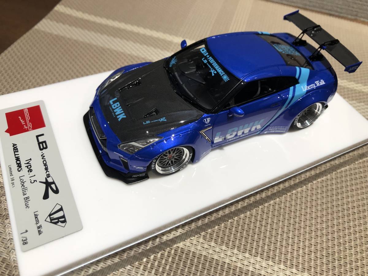 番号1 アクセルワークス Axellworks MAKE UP メイクアップ/ EIDOLON アイドロン 1/43 LB★ワークス GT-R Type1.5 Lobellia Blue LB007 HT6_画像1