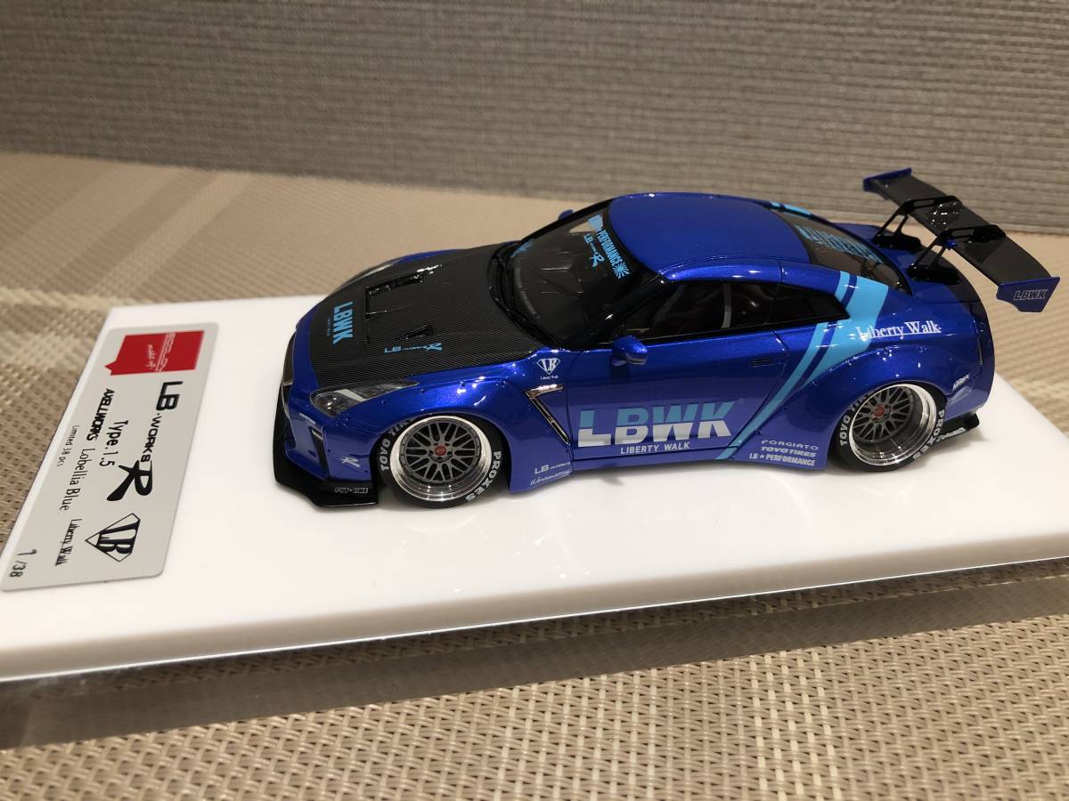 番号1 アクセルワークス Axellworks MAKE UP メイクアップ/ EIDOLON アイドロン 1/43 LB★ワークス GT-R Type1.5 Lobellia Blue LB007 HT6_画像6