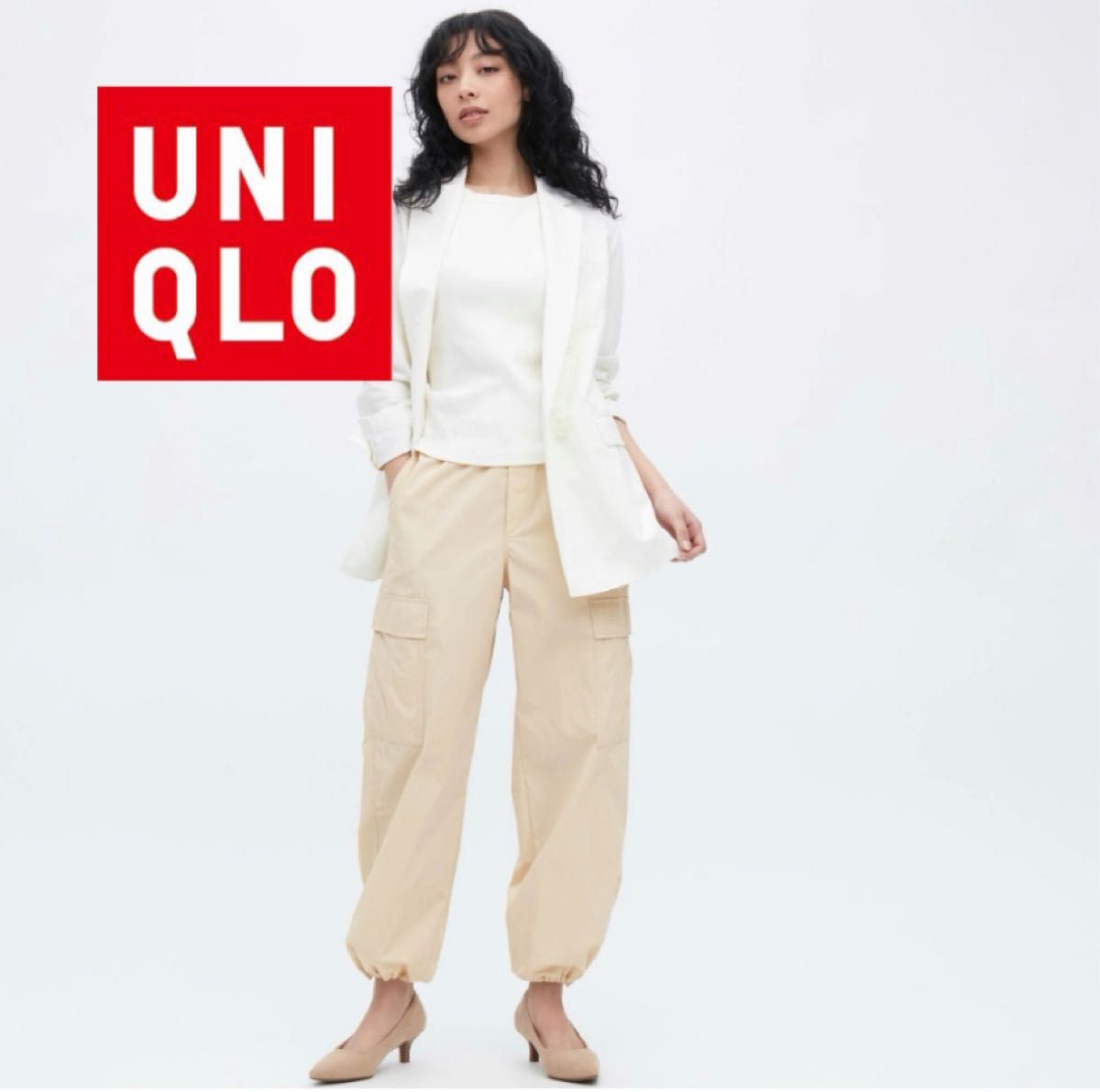 UNIQLO ユニクロ　イージーカーゴパンツ　オフホワイト　3XL 美品