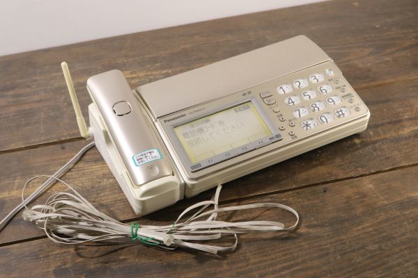 Panasonic パナソニック パーソナルファックス KX-PD604DL コードレス 電話器 FAX 受話器 KX-FKD353-N おたっくす Za959_画像1