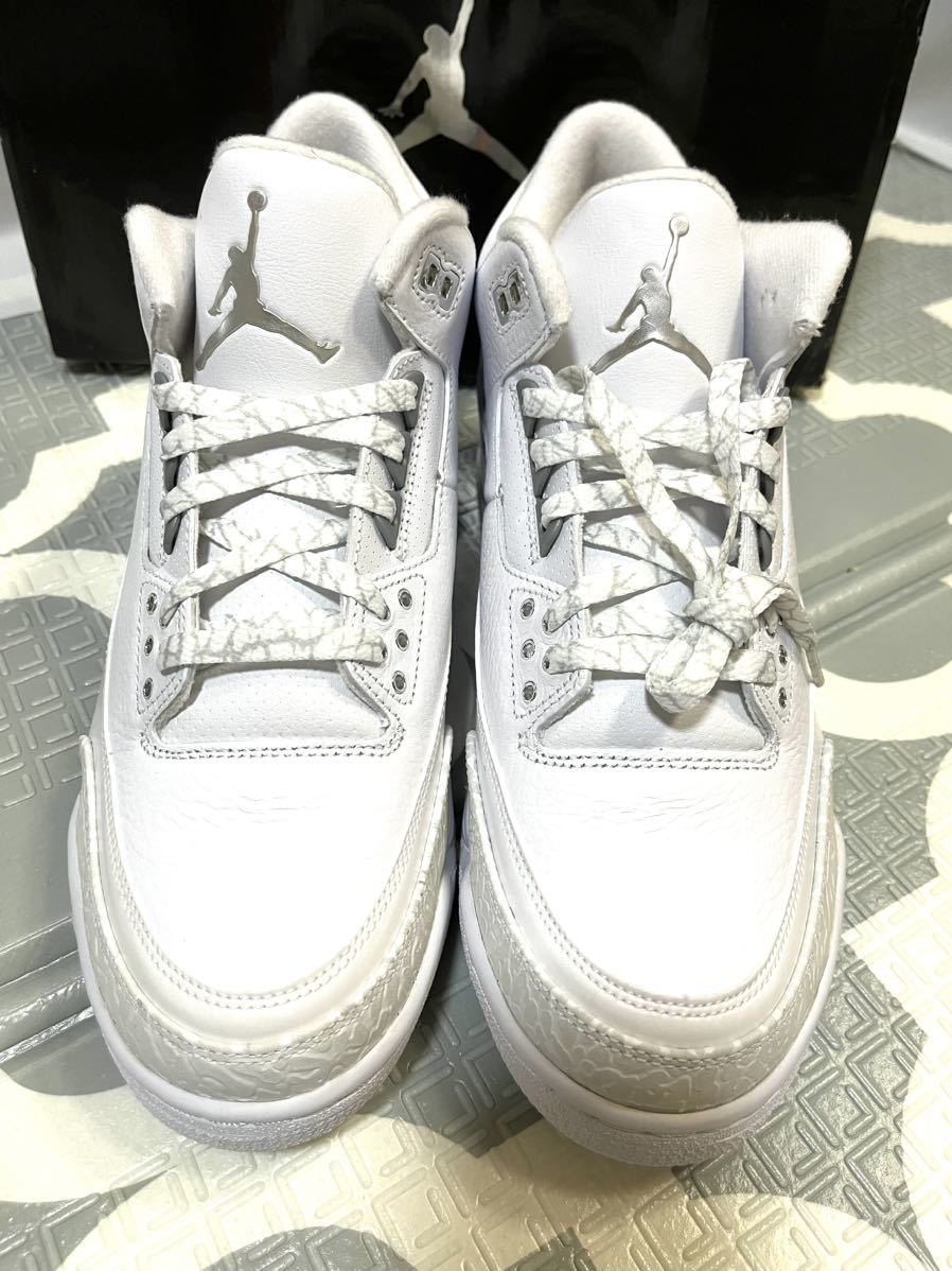 NIKE AIR JORDAN 3 RETRO PURE MONEY ナイキ エアジョーダン3 レトロ ピュアマネー 28cm _画像3