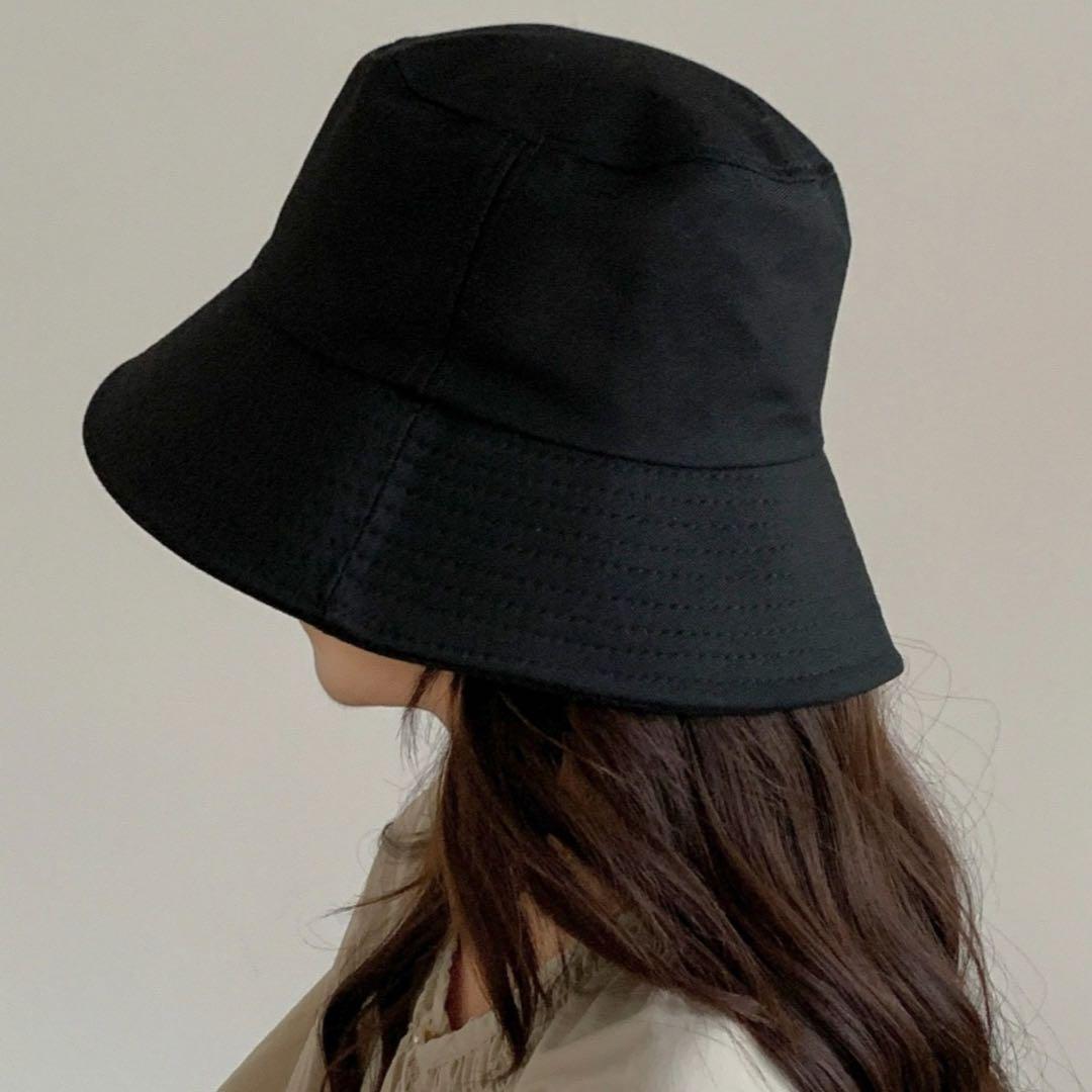 バケットハット 男女兼用 韓国 帽子 つば広 紺 深め メンズ レディース UV_画像3