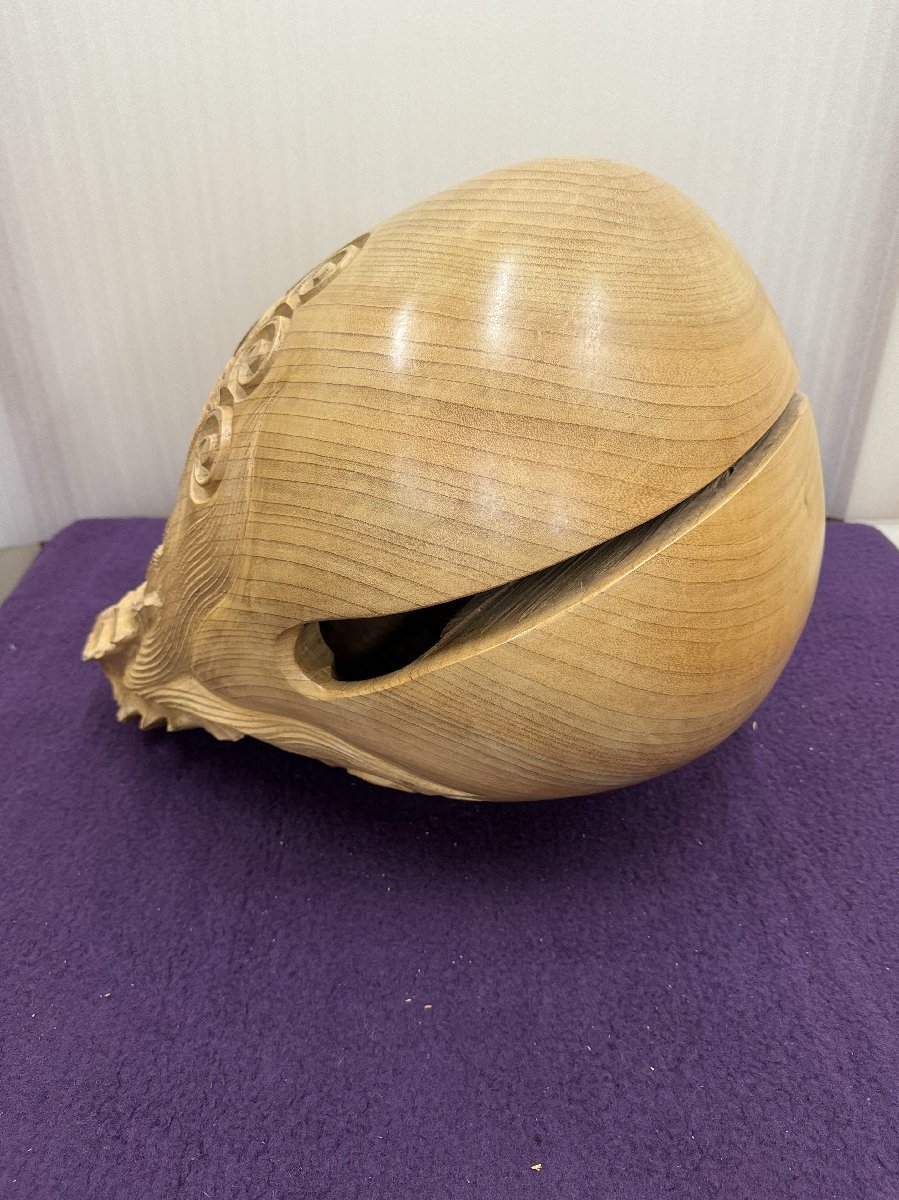 倉庫整理品】木魚 尺3 楠材 ②-⑧ №12 仏壇、仏具 倉庫整理品】木魚 尺3 楠材 ②-⑧ №12 仏壇、仏具