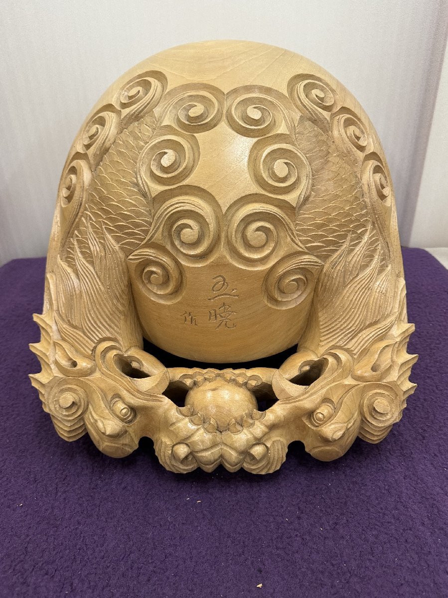 倉庫整理品】木魚 尺3 楠材 ②-⑧ №12 仏壇、仏具 倉庫整理品】木魚 尺3 楠材 ②-⑧ №12 仏壇、仏具
