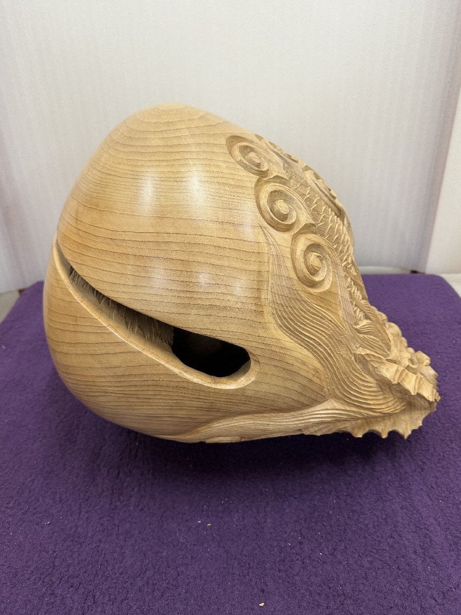 倉庫整理品】木魚 尺3 楠材 ②-⑧ №12 仏壇、仏具 倉庫整理品】木魚 尺3 楠材 ②-⑧ №12 仏壇、仏具