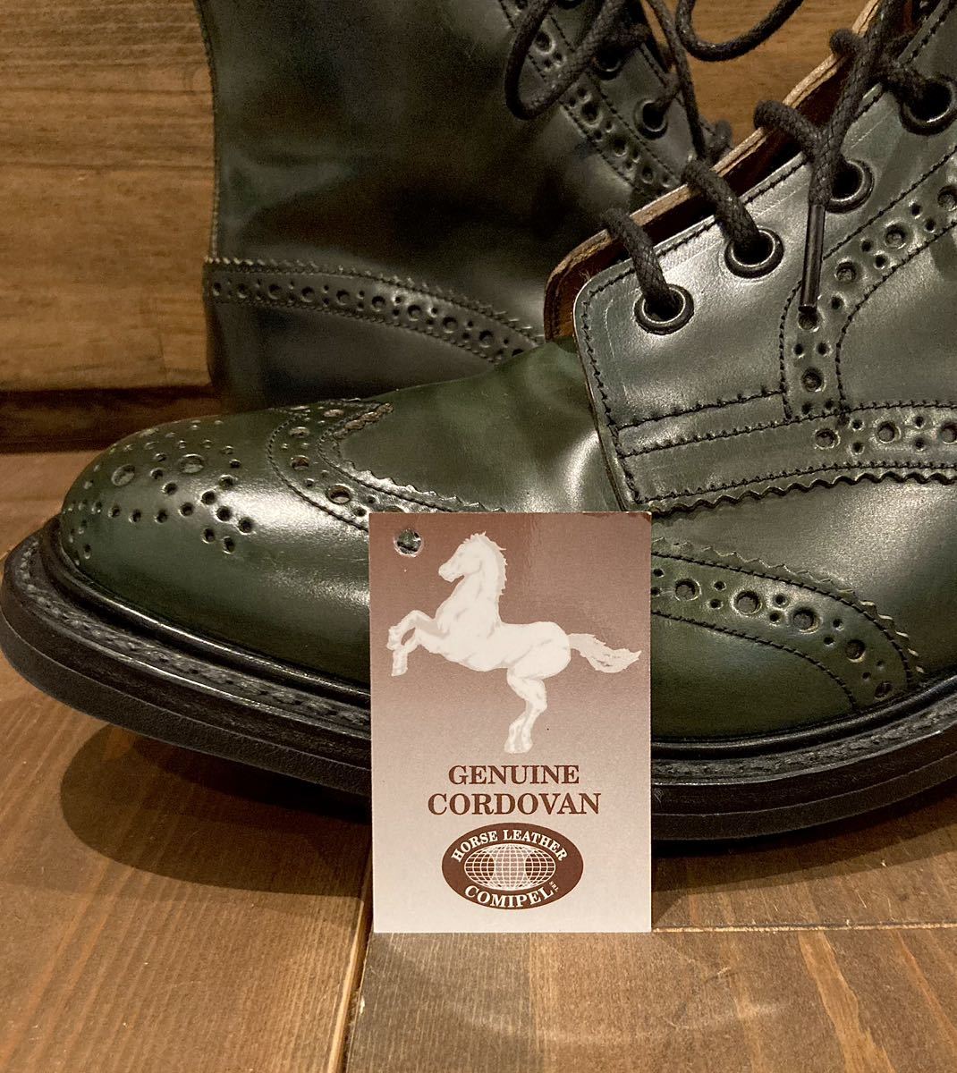 特注 未使用 TRICKER’S トリッカーズ カントリー イタリアンタンナー コミペル社 COMIPEL TUNDRA CORDOVAN コードバン ブーツ メンズ 8_画像5