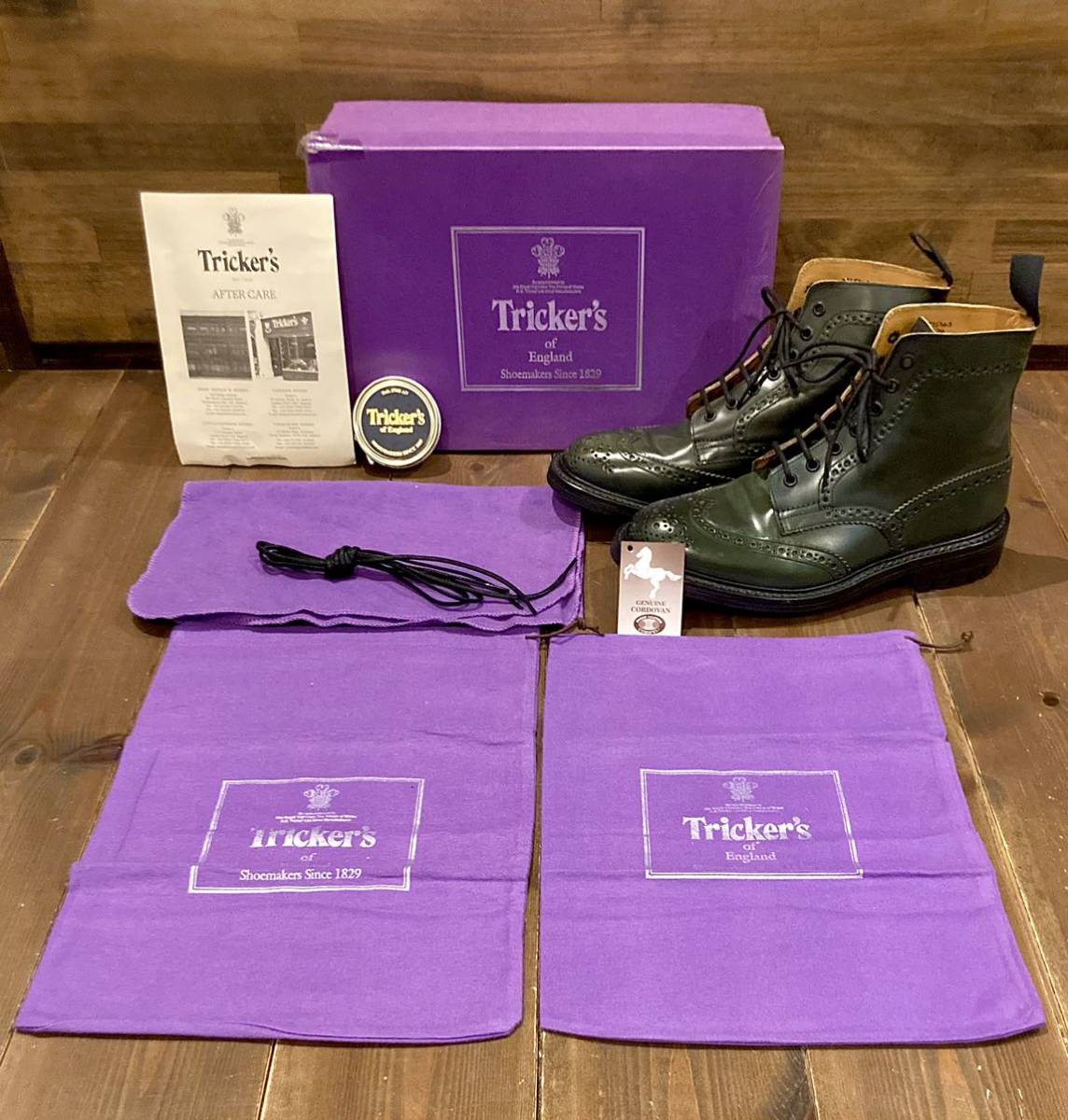 特注 未使用 TRICKER’S トリッカーズ カントリー イタリアンタンナー コミペル社 COMIPEL TUNDRA CORDOVAN コードバン ブーツ メンズ 8_画像3