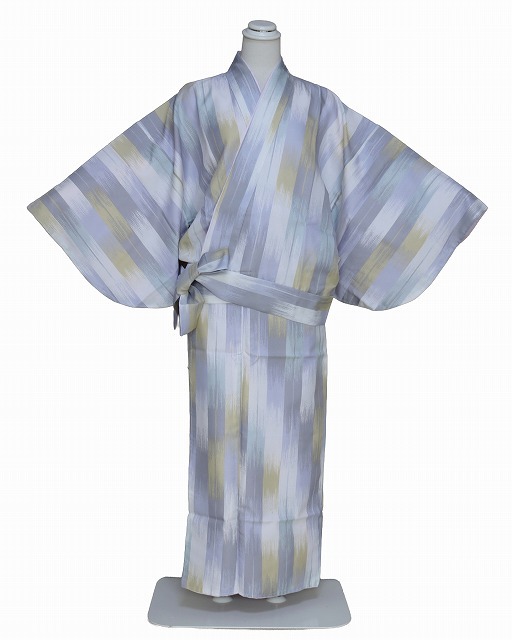 マドンナ新柄二部式袷着物 K4676-10L 送料無料 サイズＬ グレ－色の二部式きもの 帯不要のきもの 小紋柄の洗える着物