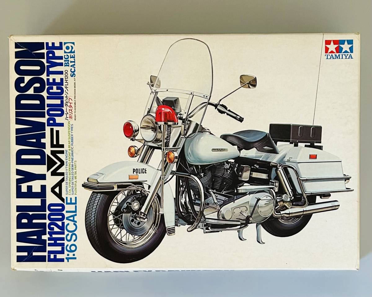 タミヤ模型 1/6 オートバイシリーズ「NO.9 ハーレーダビッドソン FLH 1200 ポリスタイプ（HARLEY DAVIDSON POLICE TYPE）」未組立品