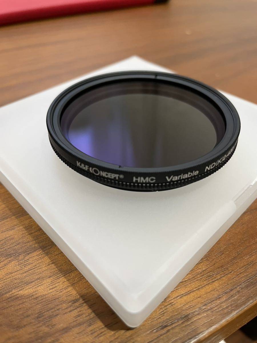 美品! K&F Concept 55mm 可変NDフィルター ND2-ND400 日本製AGC光学ガラス 18層コーティング 撥水防汚 薄型 レンズフィルター_画像3