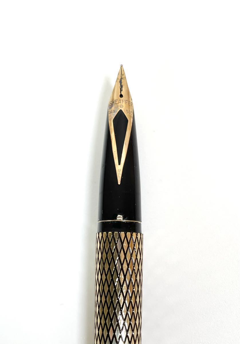 SHEAFFER シェーファー インペリアル 万年筆 ペン先 14k ゴールドカラー 585 レトロ デザイン 筆記用具 _画像2