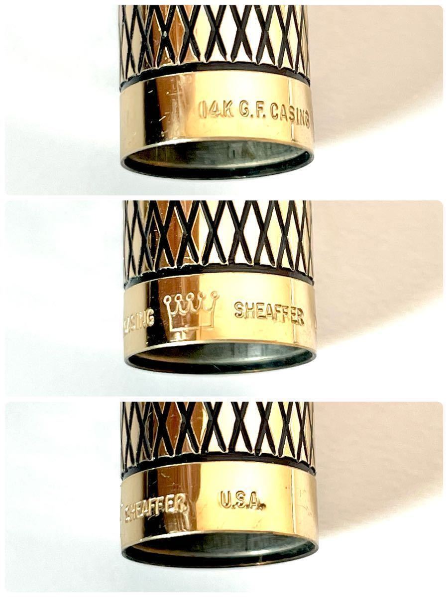 SHEAFFER シェーファー インペリアル 万年筆 ペン先 14k ゴールドカラー 585 レトロ デザイン 筆記用具 _画像6