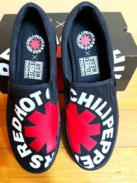 ★レア!!定価￥8,250★新品未使用 デッドストック★RED HOT CHILI PEPPERS レッチリ×VISION スリッポン★27.0cm★送料無料!!★ラスト1足！_画像1