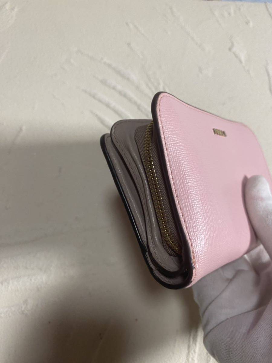 訳あり、難ありフルラ　二つ折り　財布 FURLA ピンク　小銭入れコインケース レディース_画像7