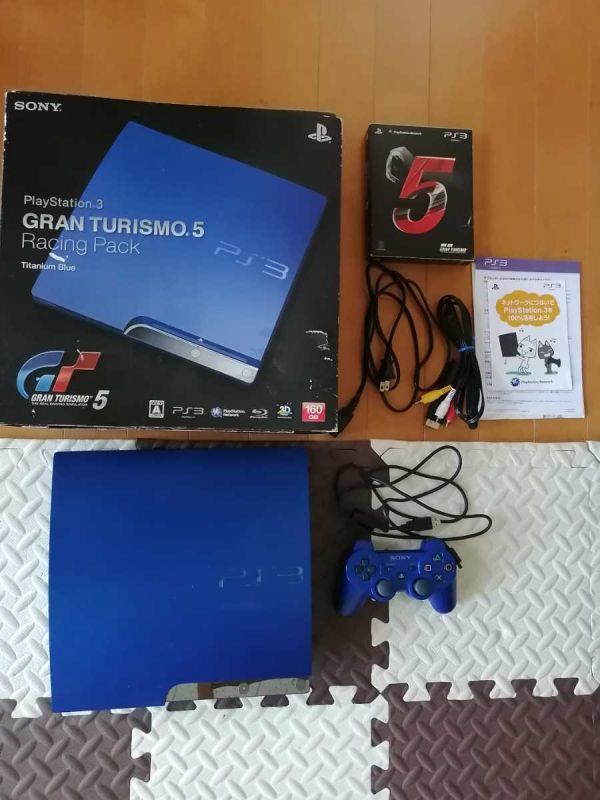  beautiful goods PS3 body SONY PlayStation3 racing pack Thai tanium* blue CECH-2500A GT CEJH-10007 operation verification settled gran turismo 5 blue 