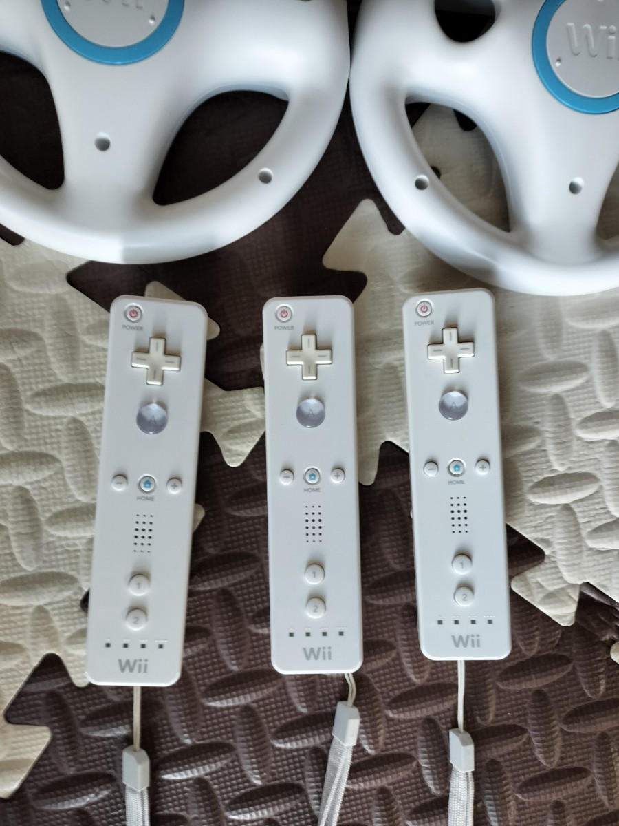  beautiful goods Wii Mario Cart handle remote control strap 3 piece set white ( operation excellent cleaning settled ) nintendo original 