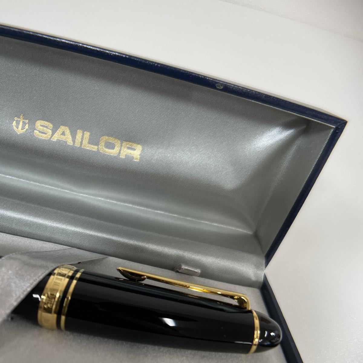 W◎ SAILOR セーラー JAPANFOUNDED 1911 カートリッジ式 万年筆ペン先 21K 585 NAG ゴールド ブラック インク無 細かなキズ 汚れ有り_画像8