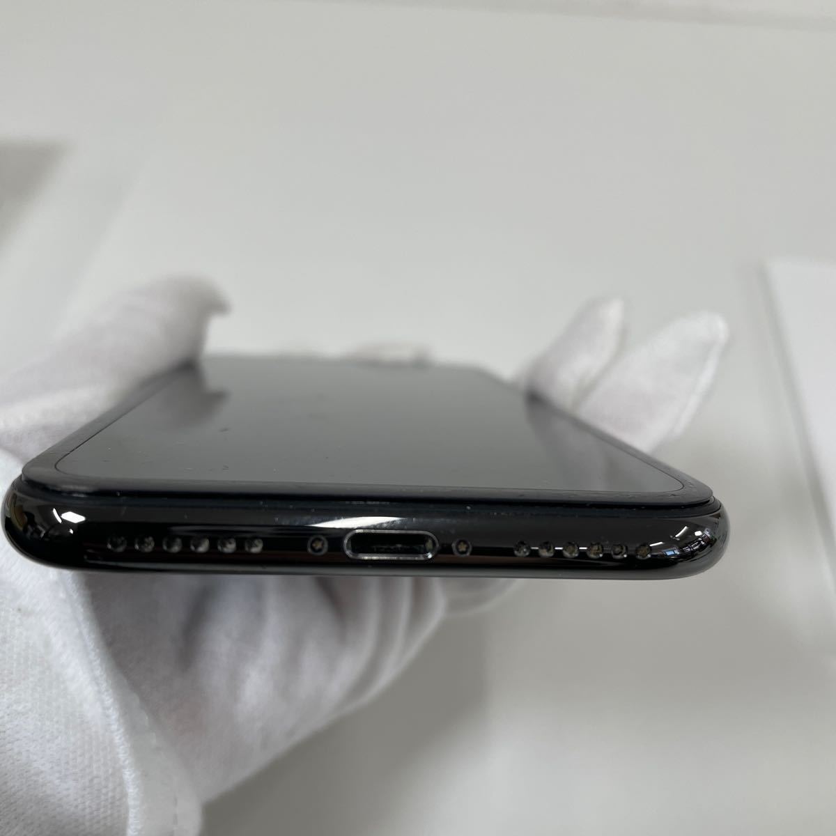 W◎ Apple iPhoneX 256GB スペースグレイ MQC12J/A キャリア KDDI 54.1 SIMロックあり キズ 汚れ有りの画像7