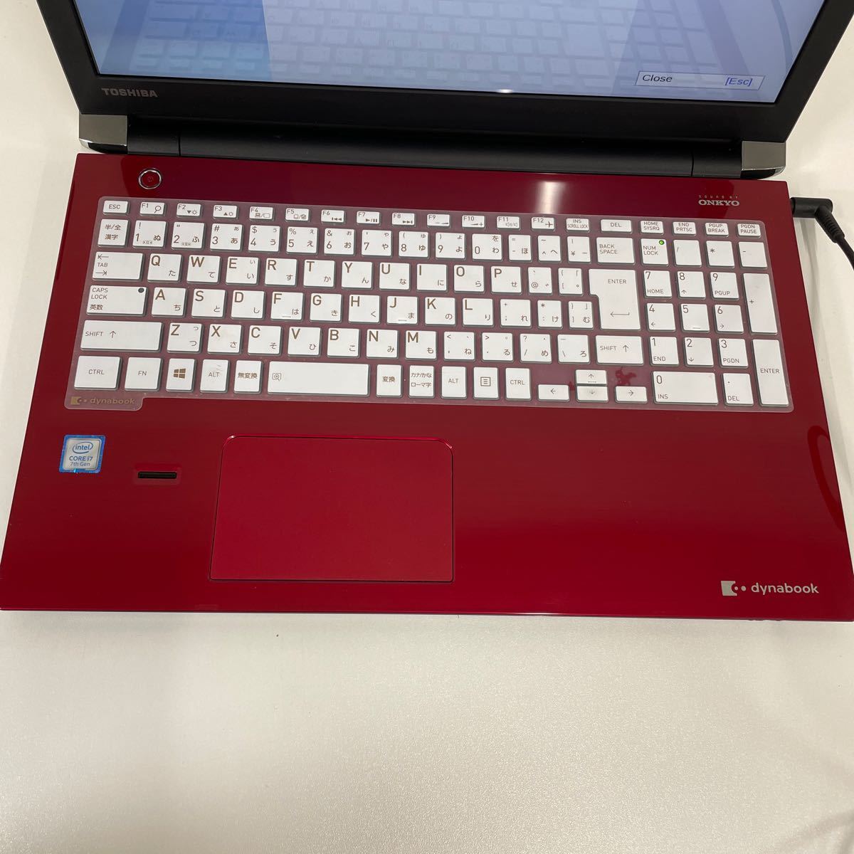 W◎ 東芝 TOSHIBA 15.6型ノートパソコン dynabook T75D モデナレッド PT75DRP-BJA2 2017年モデル ONKYO ジャンク品_画像2