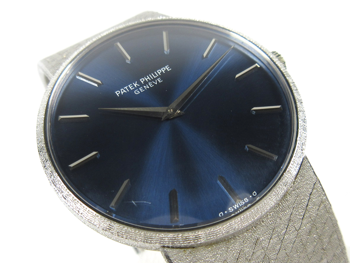 【パテック フィリップ】1970年代 ヴィンテージ 3618/1 カラトラバ ブルーダイヤル 33mm メンズ 手巻 時計 K18WG cal.215 A71の画像2