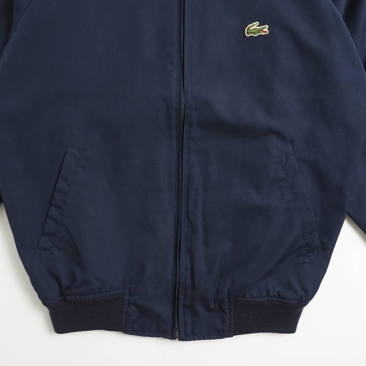 ラコステ Lacoste スイングトップ ブルゾン 裏地チェック柄 ネイビー 美品 メンズ