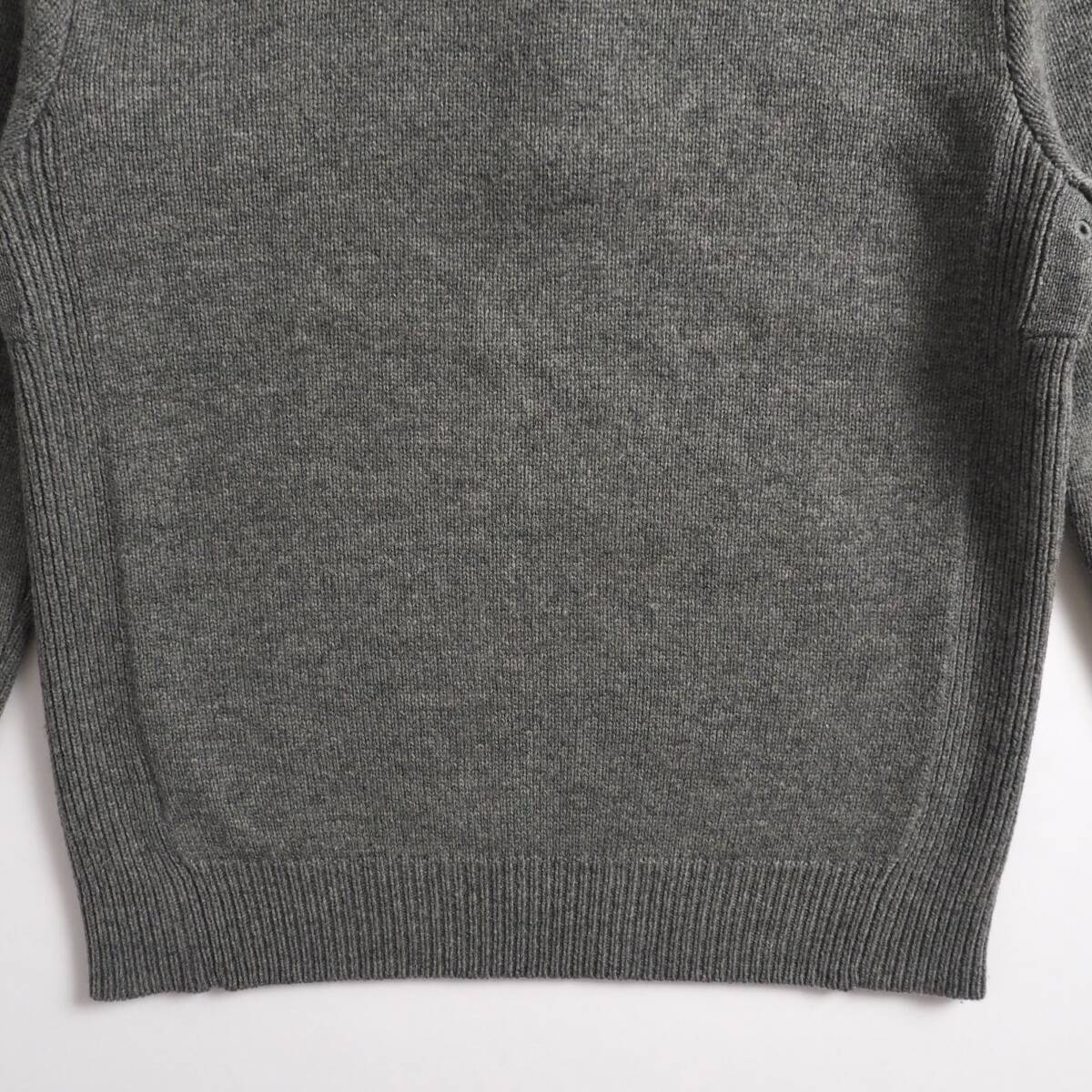 ラルフローレン　Ralph Lauren　羊毛１００％　ニット　セーター　ハーフジップ　グレー　美品　メンズ_画像7