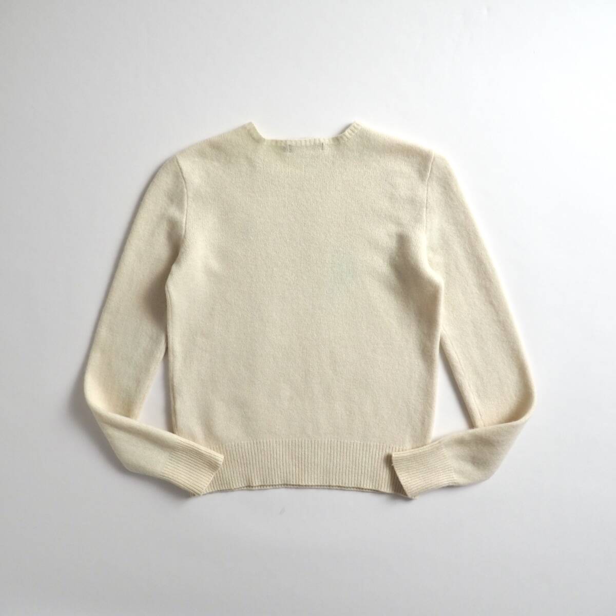 ラルフローレン　Ralph Lauren　カシミア混合　ニット　セーター　ホワイト　ポニー刺繍　美品　メンズ