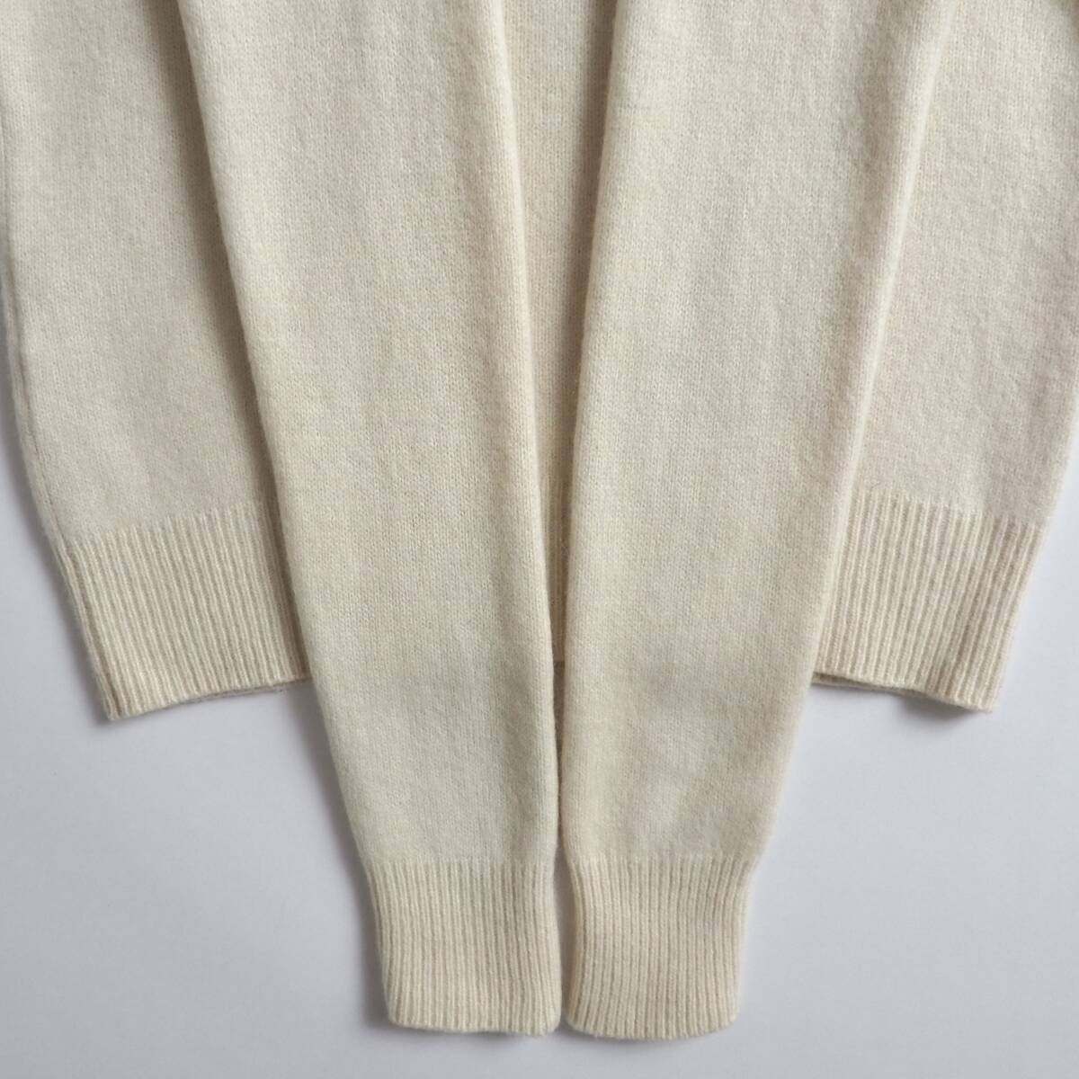 ラルフローレン　Ralph Lauren　カシミア混合　ニット　セーター　ホワイト　ポニー刺繍　美品　メンズ