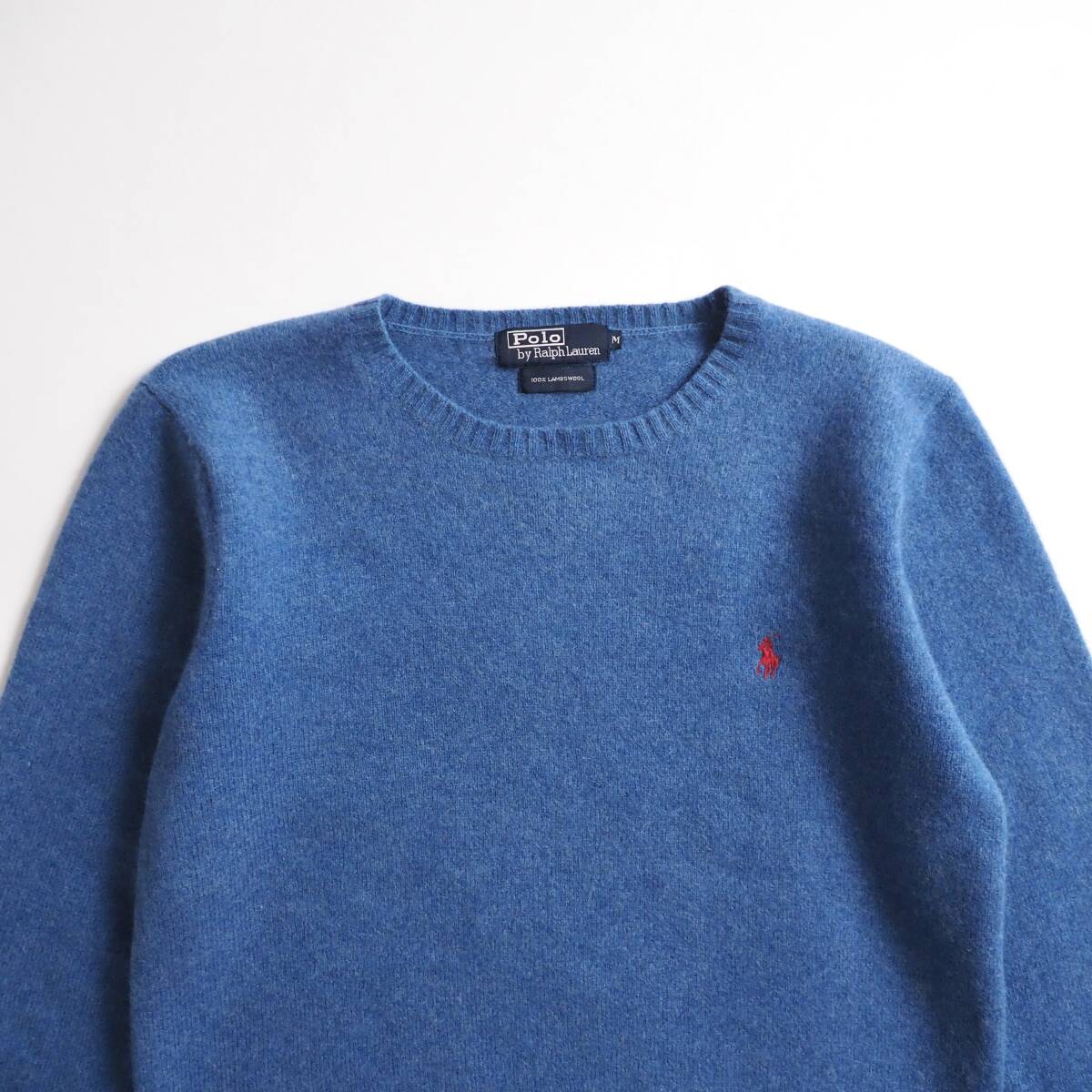 ラルフローレン Ralph Lauren ウール１００％ ニット セーター ブルー